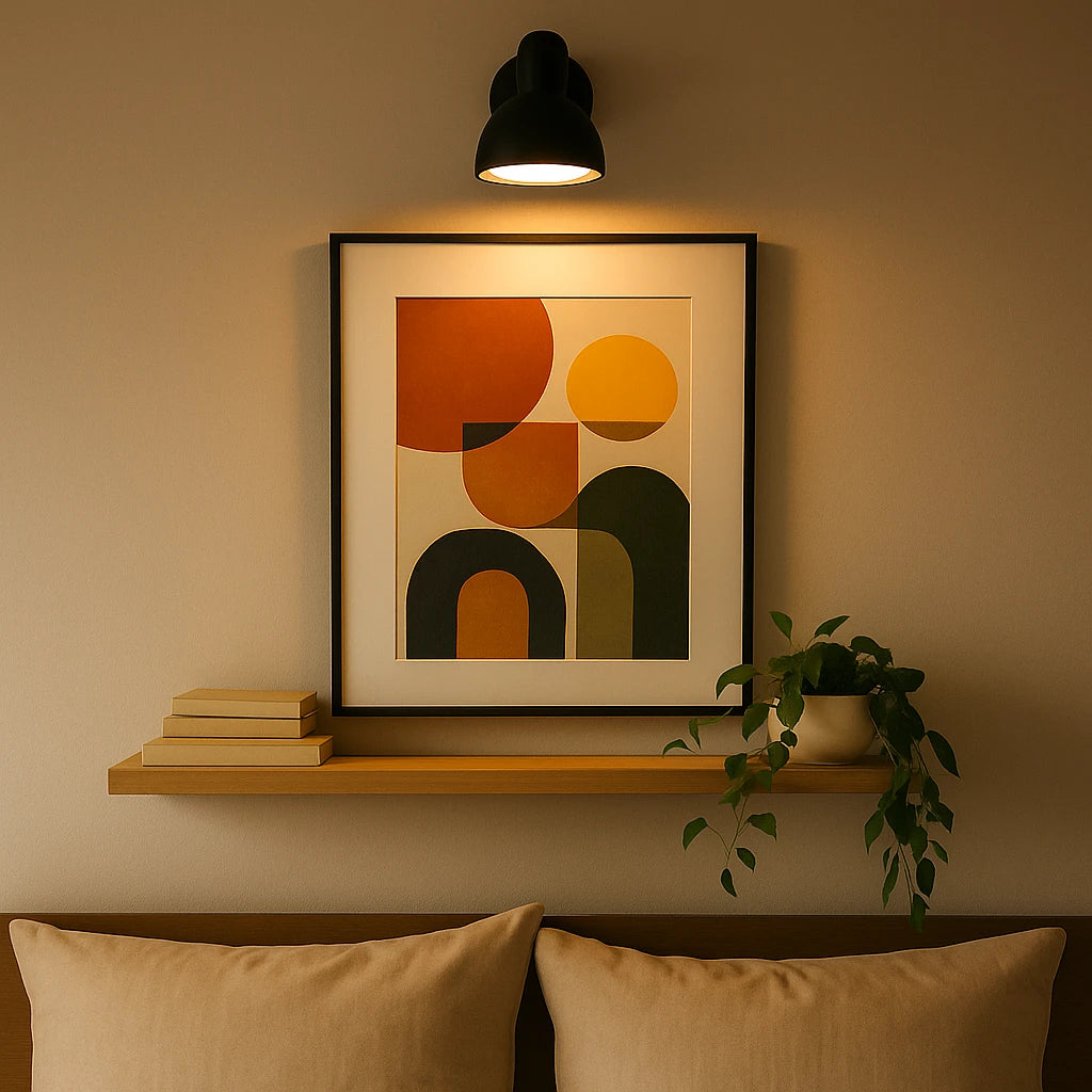 Minimalist home decor collection featuring modern vases, wall art, and functional accents for small urban space